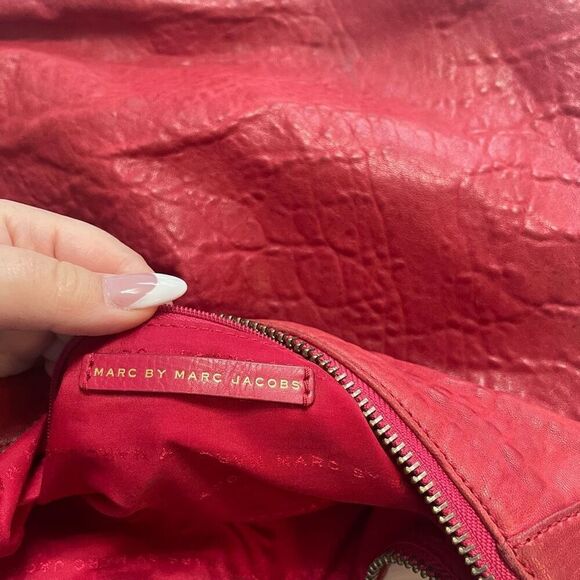 Marc By Marc Jacobs Red Washed Up Billy Hobo Bag Purse Handbag - Picture 9 of 14